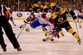 Boston Bruins, Montreal Canadiens rivalry NHL game Royalty Free Stock Photo