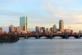 Boston Charles River and Back Bay skyline Royalty Free Stock Photo