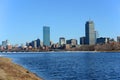 Boston Charles River and Back Bay skyline, USA Royalty Free Stock Photo