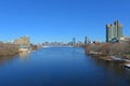 Boston Charles River and city skyline, USA Royalty Free Stock Photo