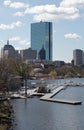 Boston city and Charles river Royalty Free Stock Photo