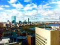 Boston city & Charles River Cityscape Royalty Free Stock Photo