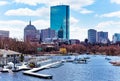 Boston city downtown Charles river view in MA, USA Royalty Free Stock Photo