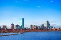 Boston city downtown view over Charles river Royalty Free Stock Photo