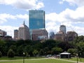 Boston City Skyline from the Common Royalty Free Stock Photo