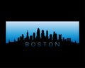 Boston city skyline vector illustration