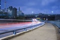 Boston city streets at night