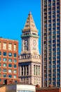 Boston Clock tower Custom House Massachusetts Royalty Free Stock Photo