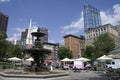 Boston commons summer downtown view Royalty Free Stock Photo