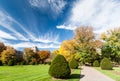 Boston Common in fall Royalty Free Stock Photo