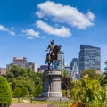 Boston Common George Washington monument Royalty Free Stock Photo