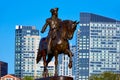 Boston Common George Washington monument Royalty Free Stock Photo