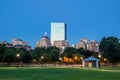 The Boston Common at night in Boston MA Royalty Free Stock Photo