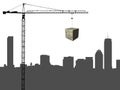 Boston crane with dollar cube