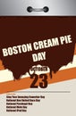 Boston Cream Pie Day Royalty Free Stock Photo