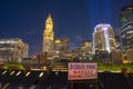 Boston Custom House at night, USA