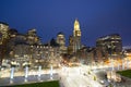 Boston Custom House at night, USA