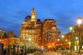 Boston Custom House at night, USA Royalty Free Stock Photo