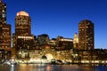 Boston Custom House at night, USA Royalty Free Stock Photo