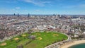 Boston Downtown Financial District aerial view, MA, USA