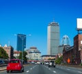 Boston downtown street traffic Massachusetts Royalty Free Stock Photo