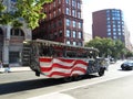 Boston Duck Tour Boat, Boylston Street, Boston, Massachusetts, USA Royalty Free Stock Photo