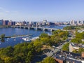 Boston Longfellow Bridge, Massachusetts, USA Royalty Free Stock Photo