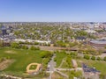 Cambridge city aerial view, Massachusetts, USA Royalty Free Stock Photo