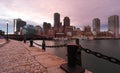 Boston Financial District at Sunset Royalty Free Stock Photo