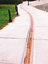 Boston Freedom Trail red brick path sign Royalty Free Stock Photo