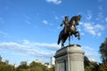 Boston George Washington Statue Royalty Free Stock Photo