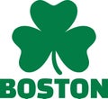 Boston with green shamrock