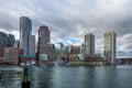 Boston Harbor and Financial District skyline - Boston, Massachusetts, USA Royalty Free Stock Photo
