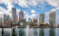 Boston Harbor and Financial District skyline - Boston, Massachusetts, USA Royalty Free Stock Photo