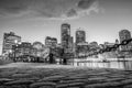 Boston Harbor and Financial District Royalty Free Stock Photo
