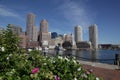 Boston harbor skyline Royalty Free Stock Photo