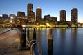 Boston harbor skyline Royalty Free Stock Photo