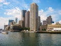 Boston harbor skyline Royalty Free Stock Photo