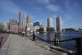 Boston harbor skyline panorama Royalty Free Stock Photo