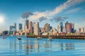 Boston Harbour skyline and Financial District  in Massachusetts, USA Royalty Free Stock Photo