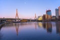 Boston skyline at night, Massachusetts, USA Royalty Free Stock Photo