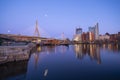 Boston skyline at night, Massachusetts, USA Royalty Free Stock Photo