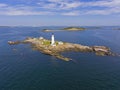 Boston Lighthouse in Boston Harbor, Massachusetts, USA Royalty Free Stock Photo