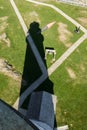 Boston Lighthouse shadow as seen from the top Royalty Free Stock Photo
