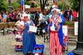 Boston, MA: Betsy Ross and Uncle Sam at Quincy Market