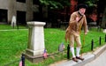 Boston,MA: Guide at Paul Revere's Grave Royalty Free Stock Photo
