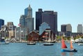 Boston, MA: Skyline and Harbour Royalty Free Stock Photo