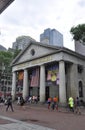 Boston Ma, 30th June: Quincy Market building from Faneuil Hall Marketplace in Downtown Boston from Massachusettes State of USA Royalty Free Stock Photo