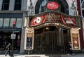 Boston, MA USA 06.09.2017 Front of the Opera House Theater iconic neon sign dominates Washington Street Theater District