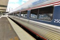 Amtrak Train in the Station. Boston, MA, USA. September 24, 2016.